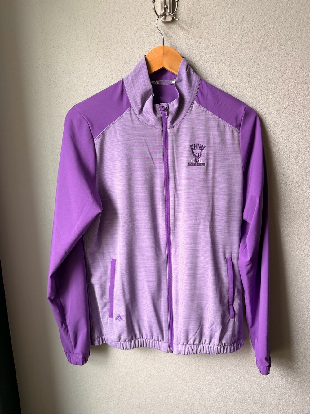 adidas Deertrak Golf Course Two-Tone Purple Full-Zip Track Jacket